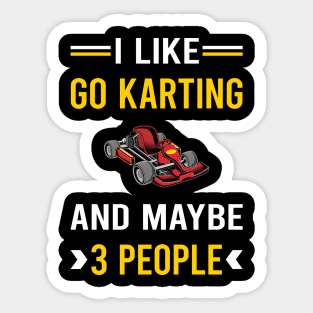 3 People Go Karting Go Kart Karts Sticker